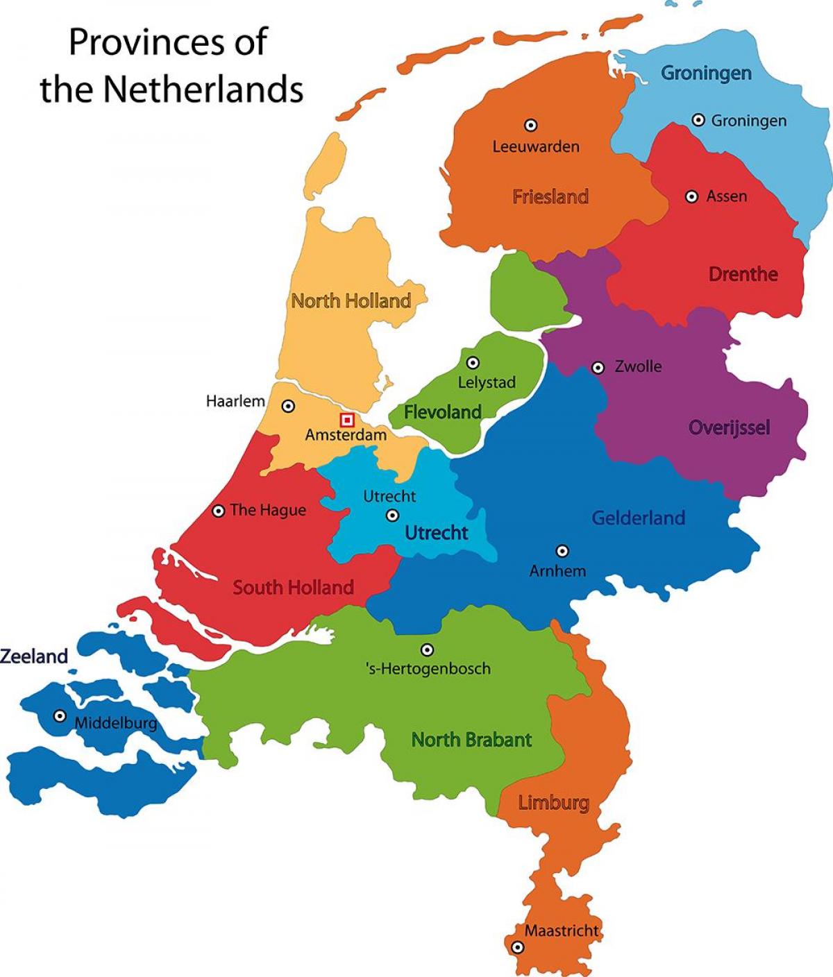 map of Netherlands provinces
