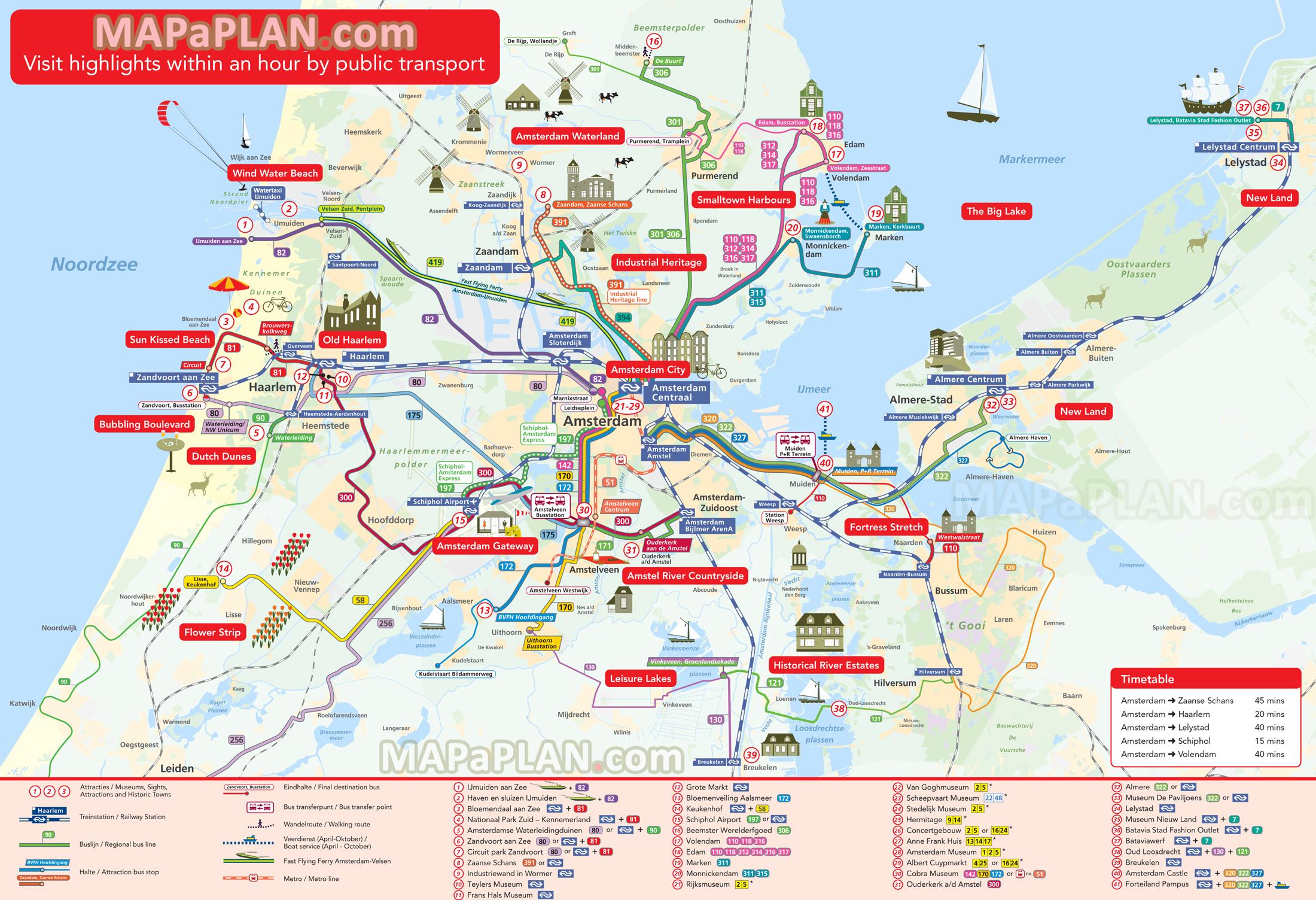 netherlands tourist attractions map