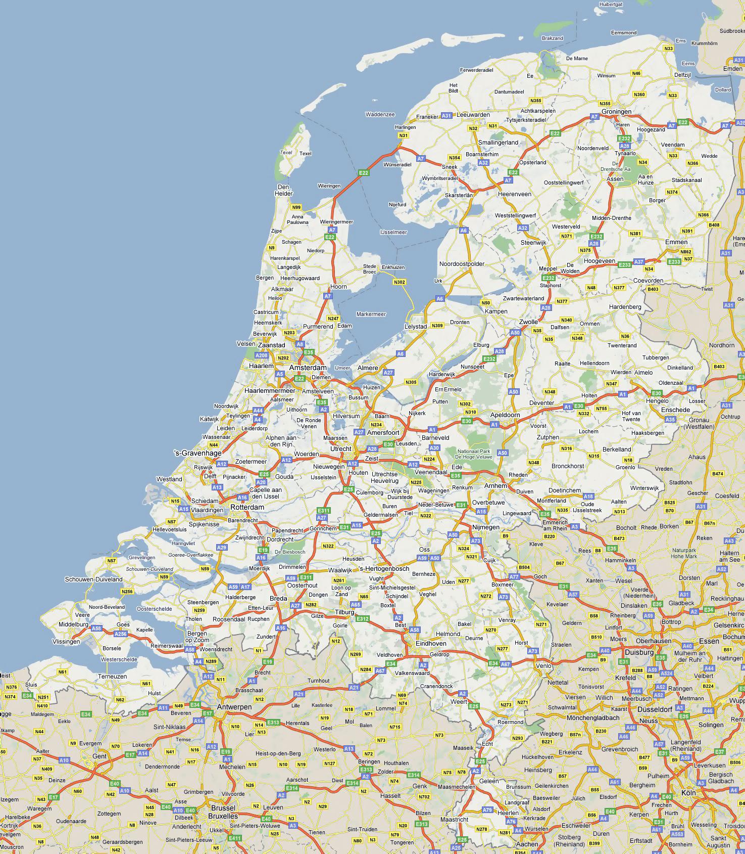 Holland Roads Map 