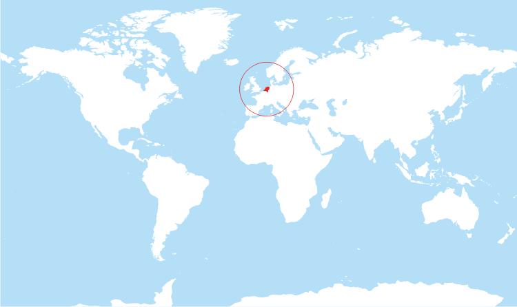 Holland World Map Holland In World Map Western Europe Europe   Holland World Map 