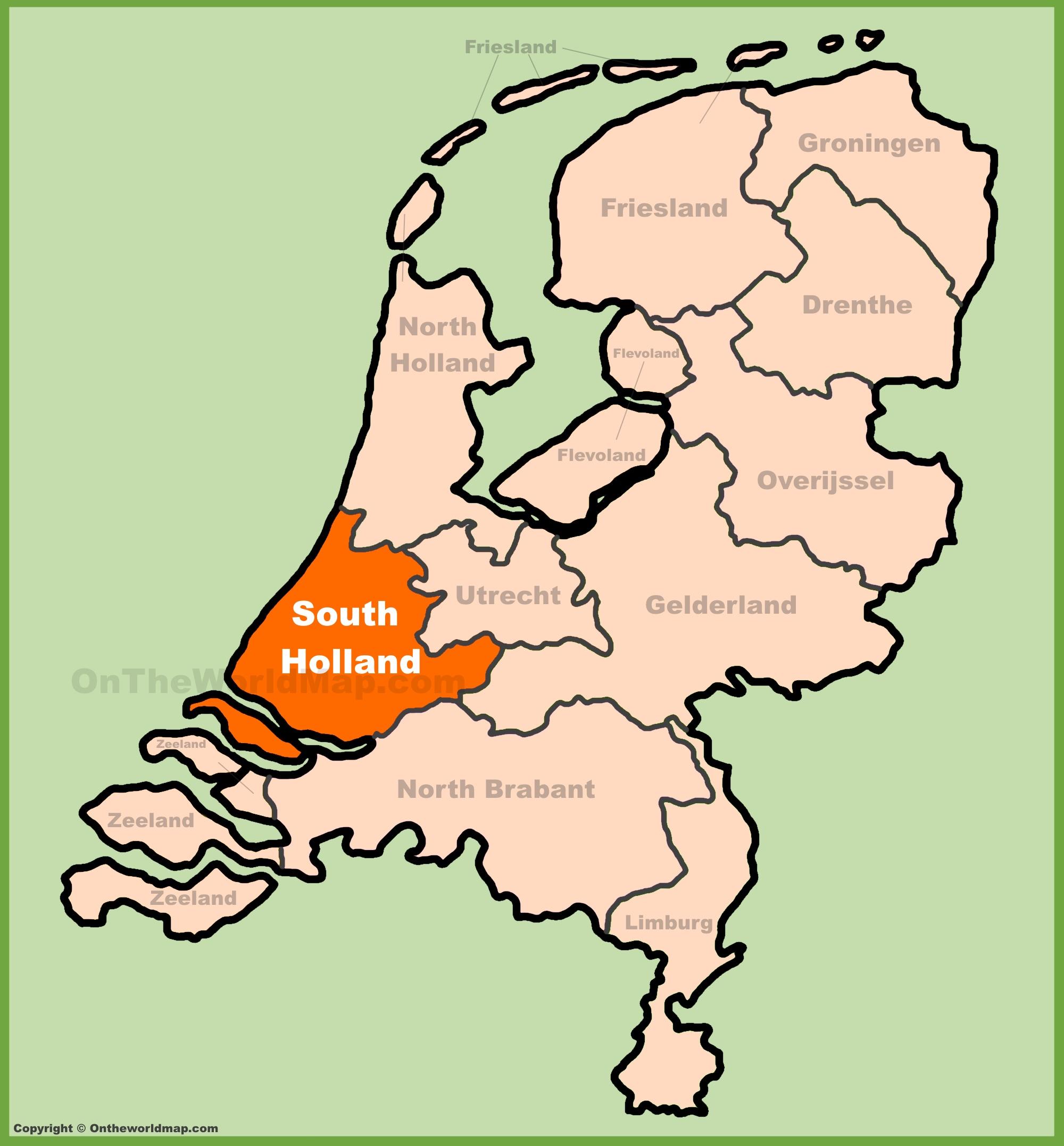 Where Is Holland On The Map Map Of Southern Holland - Map Of South Holland Netherlands (Western Europe  - Europe)