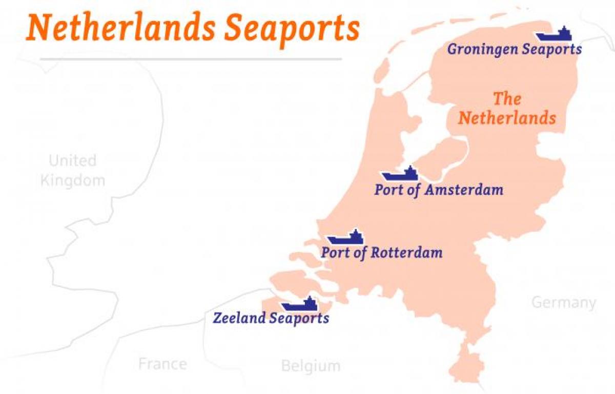 Netherlands ports map