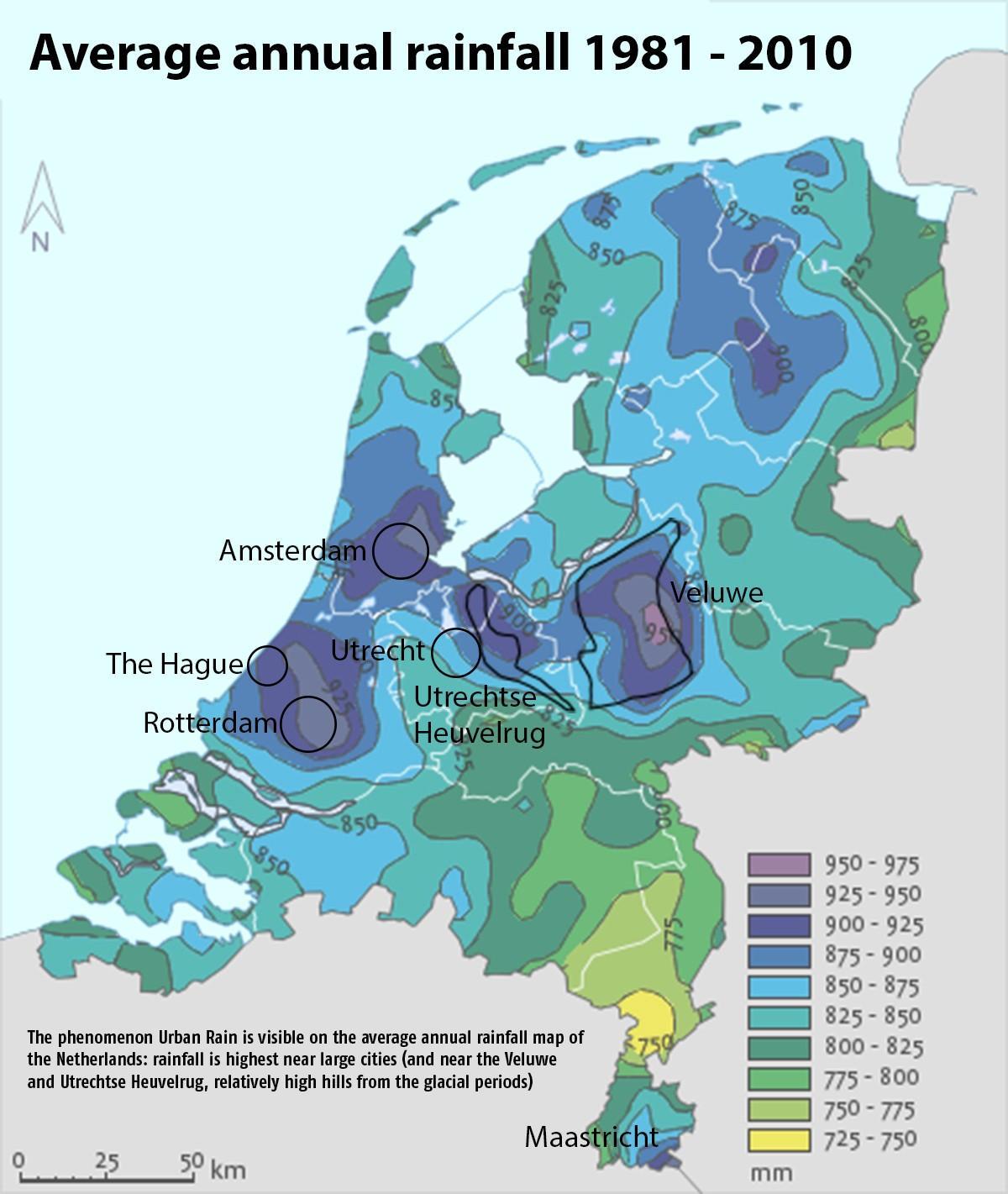 Netherlands rain map