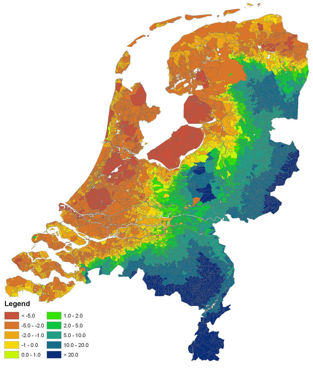 Holland climate map