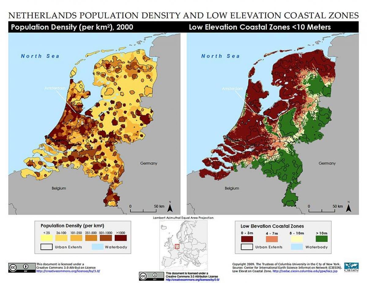Holland elevation map