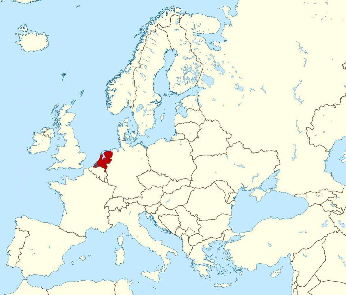 map of Europe Netherlands