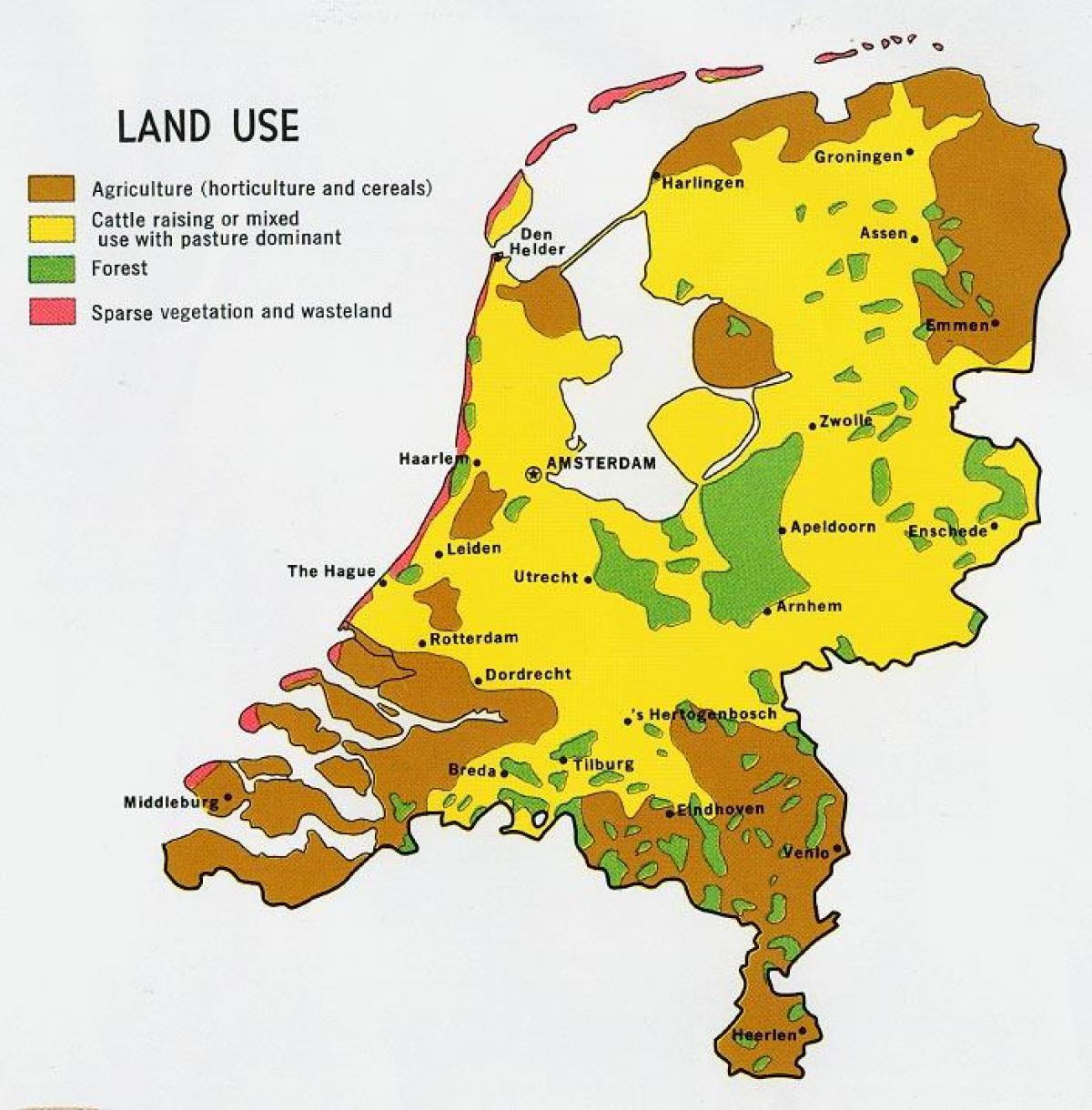 map of Netherlands forests
