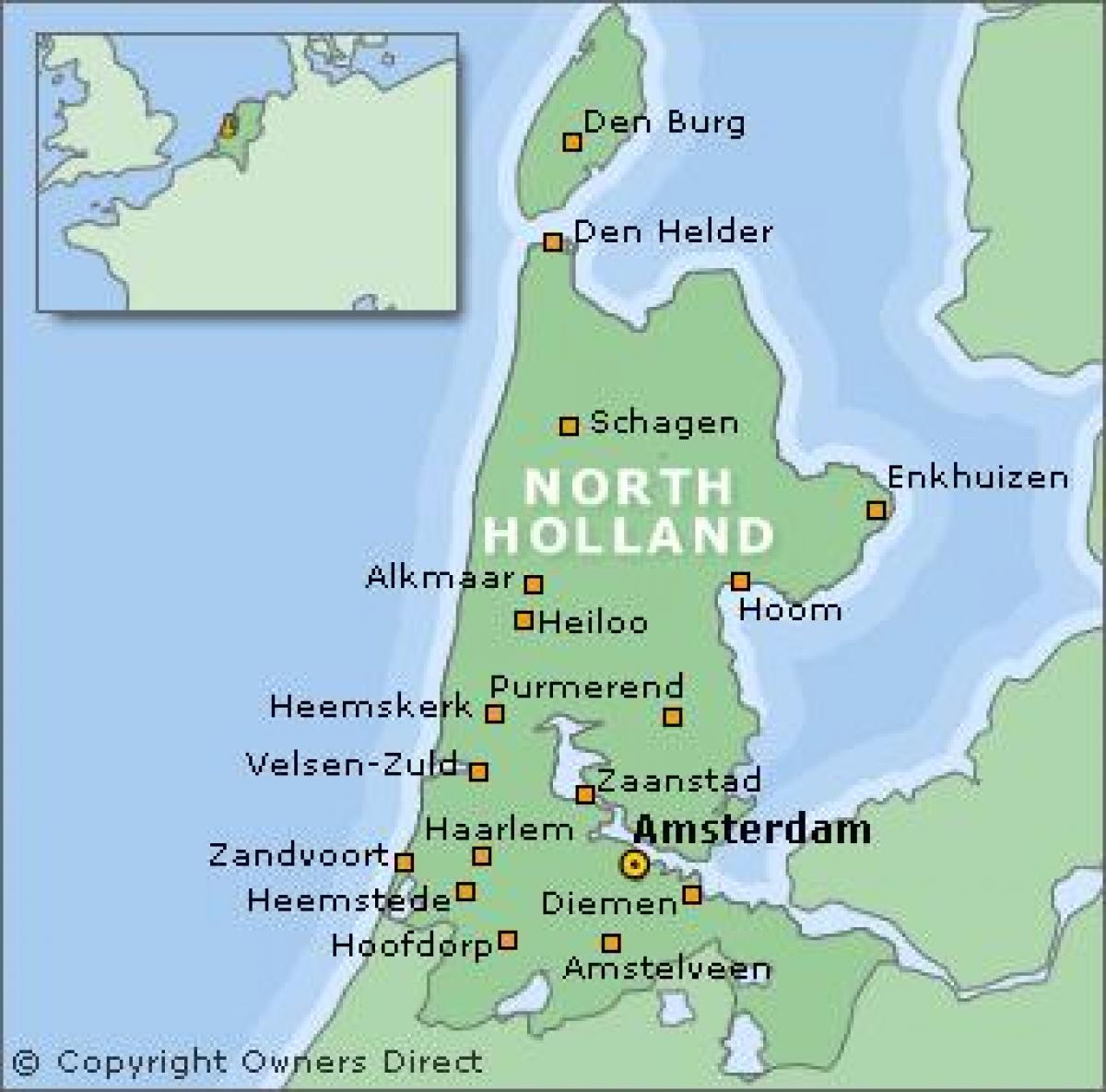 map of north Holland