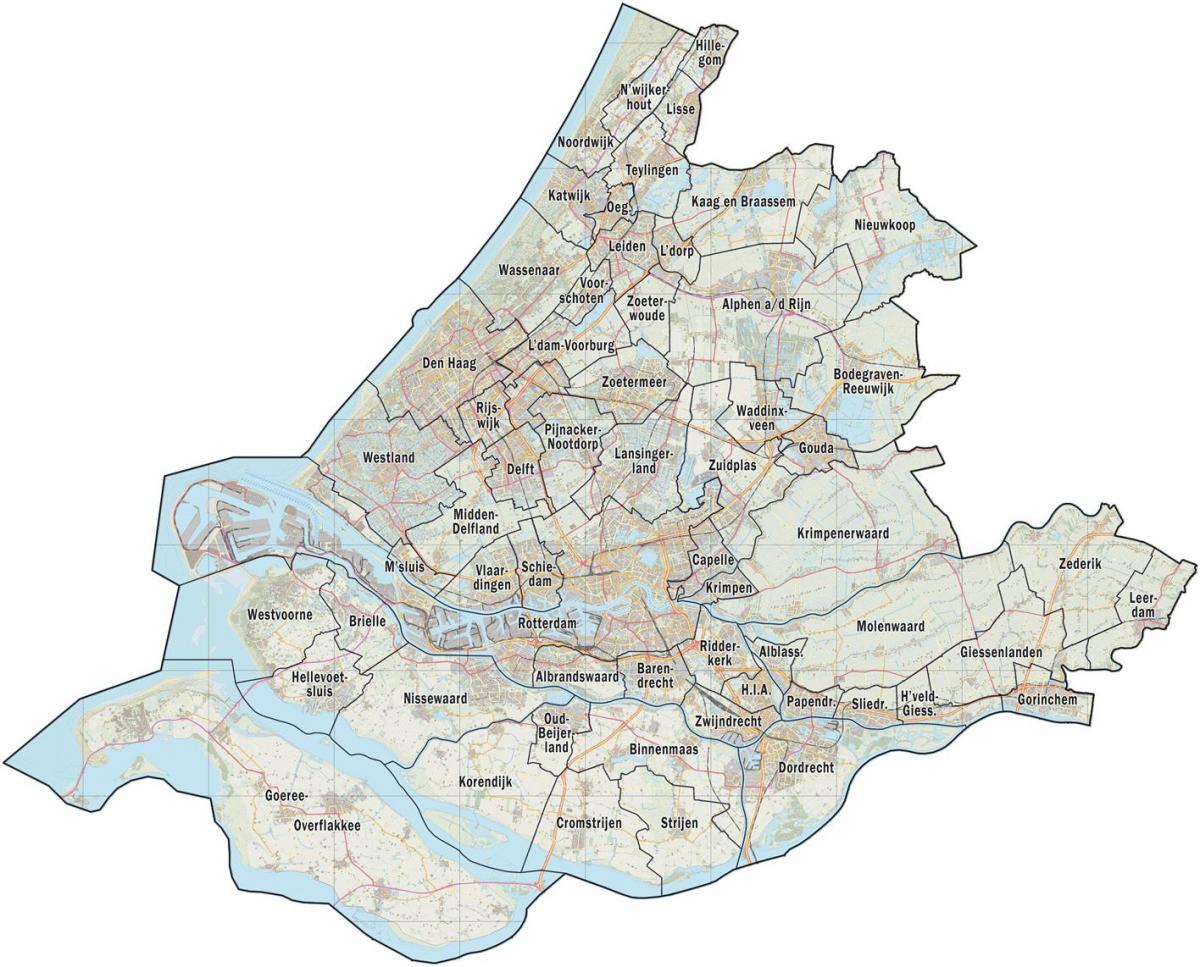 map of south Holland