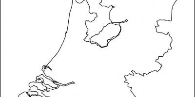 Blank map of Netherlands