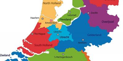 Map of Netherlands provinces