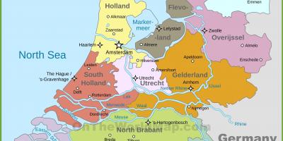 Political map of the Netherlands